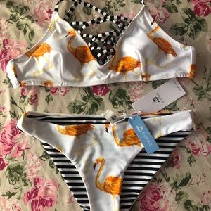 Cupshe Flamingo Bikini (New! Never worn!)